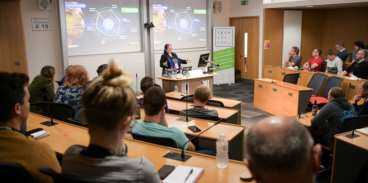 Nichola Whiting speaks at Tech Exeter 2019